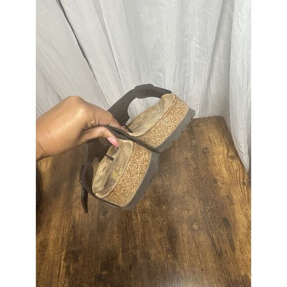 Birkenstock Womens Size 10 EU 41 Gizeh Black Patent Leather Thong Sandals - Picture 7 of 13